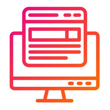 Ön uç Vektör Simgesi Tasarım İllüstrasyonu