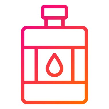 Kalça Şişesi Vektör Simgesi Tasarım İllüstrasyonu