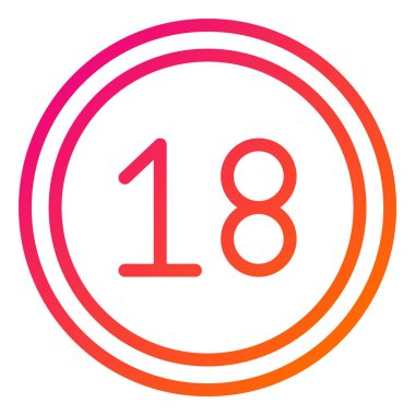 18 Vektör Simgesi Tasarım İllüstrasyonu
