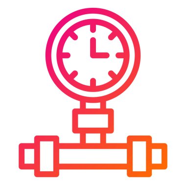 Manometre Vektör Simgesi Tasarım İllüstrasyonu
