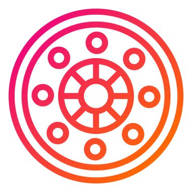 Flange Vektör Simgesi Tasarım Çizimi