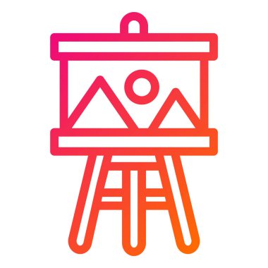 Sanat Galerisi Vektör Simgesi Tasarım İllüstrasyonu