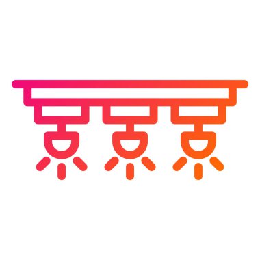 Spotlights Vektör Simgesi Tasarım Çizimi