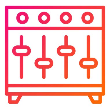 Müzik Dengeleyicisi Vektör Simgesi Tasarım İllüstrasyonu