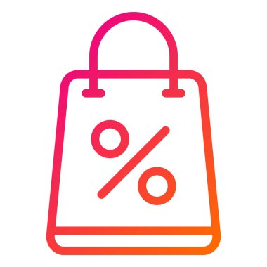 Alışveriş Torbası Vektör Simgesi Tasarım Çizimi