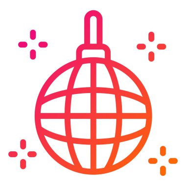 Disko Topu Vektör Simgesi Tasarım İllüstrasyonu