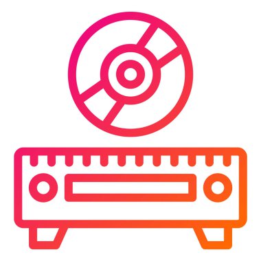 CD Oynatıcı Vektör Simgesi Tasarım İllüstrasyonu