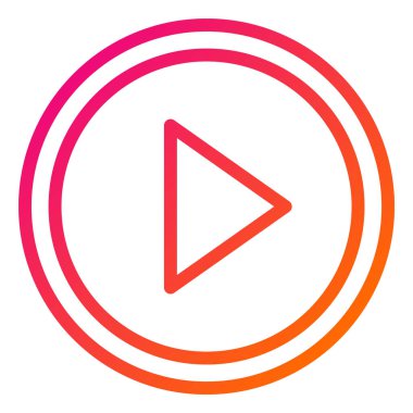 Oynatma düğmesi Vektör Simgesi Tasarım İllüstrasyonu