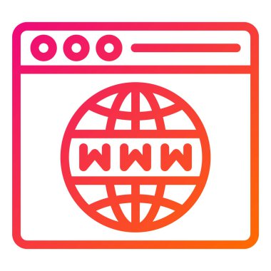 Web tarayıcı Vektör Simgesi Tasarım İllüstrasyonu