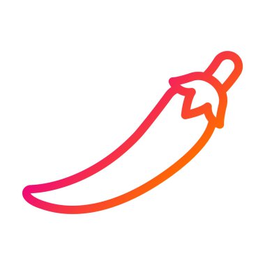 Chili Vektör Simgesi Tasarım Çizimi