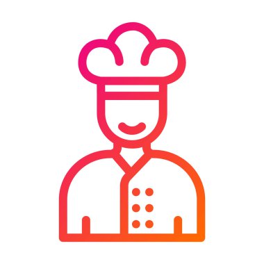 Şef Vektör Simgesi Tasarım İllüstrasyonu