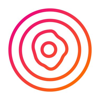 Kızarmış Yumurta Vektörü Simgesi Tasarım İllüstrasyonu