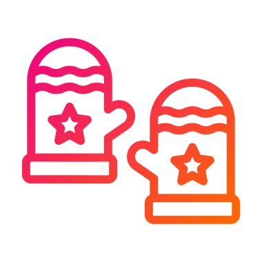 Mitten Vektör Simgesi Tasarım Çizimi