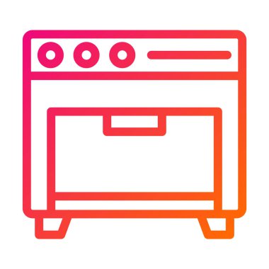 Fırın Vektörü Simgesi Tasarım İllüstrasyonu