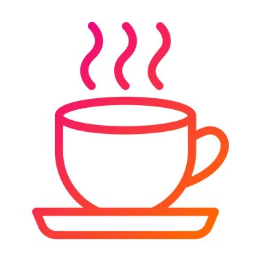 Çay Kadehi Vektör Simgesi Tasarımı