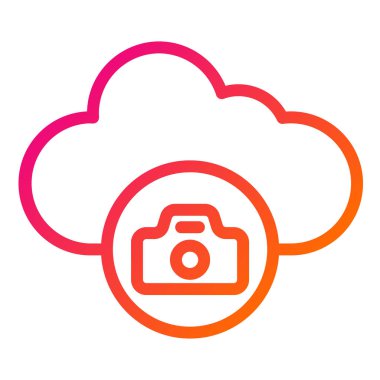 Bulut Vektörü Simgesi Tasarım İllüstrasyonu