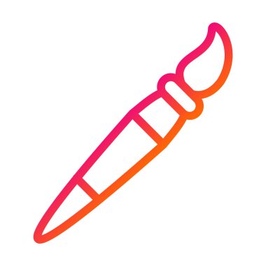 Boya fırçası Vektör Simgesi Tasarım Çizimi