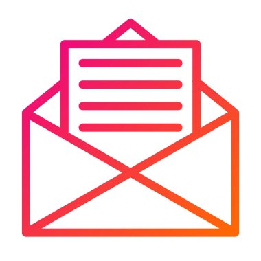 Zarf Vektörü Simgesi Tasarım İllüstrasyonu