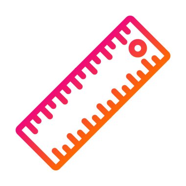 Cetvel Vektör Simgesi Tasarım İllüstrasyonu