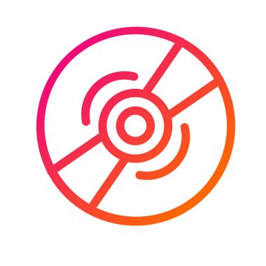 Sıkıştırılmış Disk Vektörü Simgesi Tasarım İllüstrasyonu