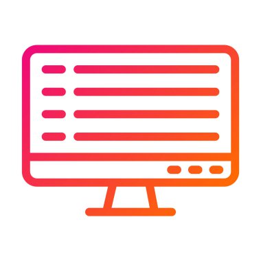 Bilgisayar Vektörü Simgesi Tasarım İllüstrasyonu