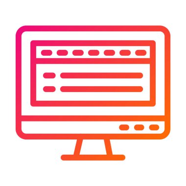 Ekran Vektörü Simgesi Tasarım İllüstrasyonu