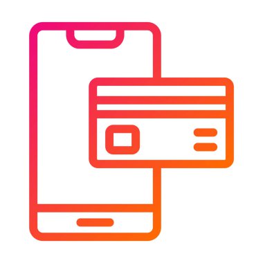 Kart Ödeme Vektörü Simgesi Tasarım İllüstrasyonu