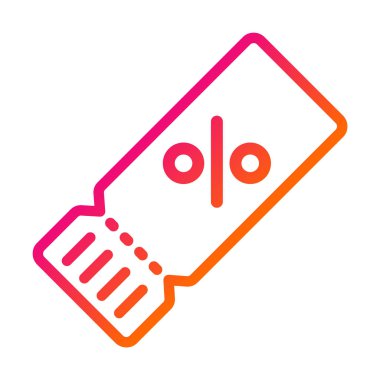 Perakende Coupon Vektör Simgesi Tasarım İllüstrasyonu