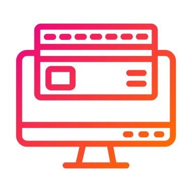 Perakende Kart Vektör Simgesi Tasarım İllüstrasyonu