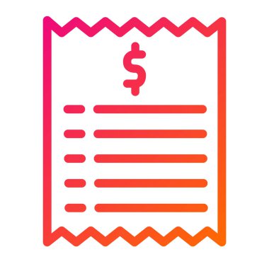 Fatura Vektörü Simgesi Tasarım İllüstrasyonu