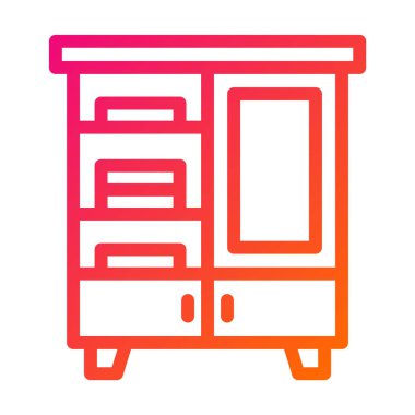 Soyunma Odası Vektör Simgesi Tasarım İllüstrasyonu