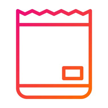 Kağıt torba Vektör Simgesi Tasarım İllüstrasyonu