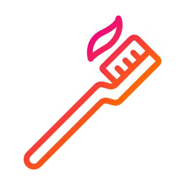 Diş Fırçası Vektör Simgesi Tasarım İllüstrasyonu