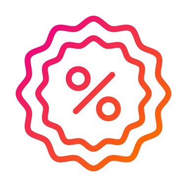 İndirim Vektörü Simgesi Tasarım İllüstrasyonu