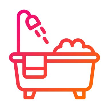 Bathup Vektör Simgesi Tasarım İllüstrasyonu