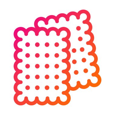 Bisküvi Vektörü Simgesi Tasarım İllüstrasyonu