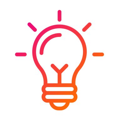 Ampul Vektörü Simgesi Tasarım İllüstrasyonu