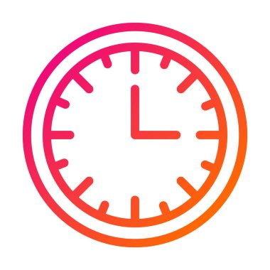 Saat Vektörü Simgesi Tasarım İllüstrasyonu