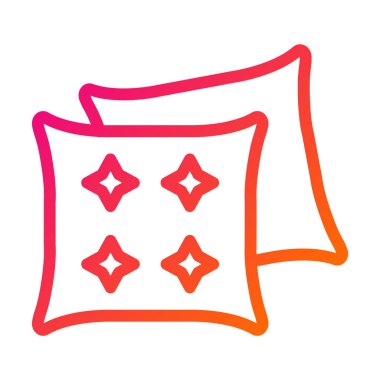 Yastık Vektörü Simgesi Tasarım Çizimi