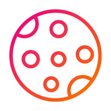 Dolunay Vektör Simgesi Tasarım Çizimi