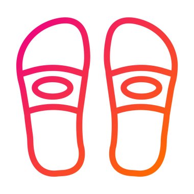 Terlik Vektör Simgesi Tasarım Çizimi