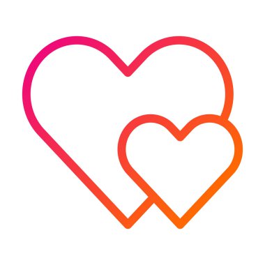 Aşk Vektörü Simgesi Tasarım İllüstrasyonu