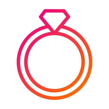 Halka Vektörü Simgesi Tasarım İllüstrasyonu