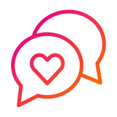 Sohbet Vektörü Simgesi Tasarım İllüstrasyonu