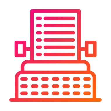 Daktilo Vektör Simgesi Tasarım İllüstrasyonu