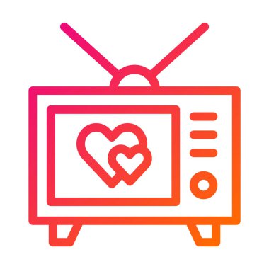 Romantik Film Vektörü Simge Tasarımı İllüstrasyonu