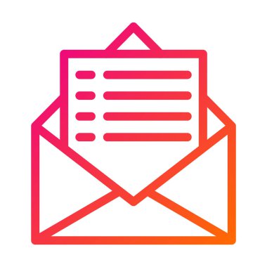 E- posta Vektör Simgesi Tasarım İllüstrasyonu