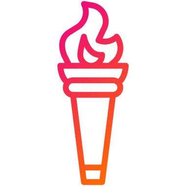 Ateş Meşalesi Vektör Simgesi Tasarım İllüstrasyonu