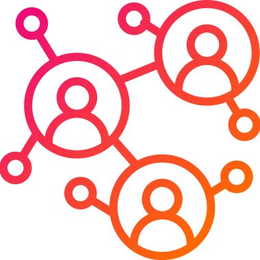 İş Ağı Vektör Simgesi Tasarım İllüstrasyonu