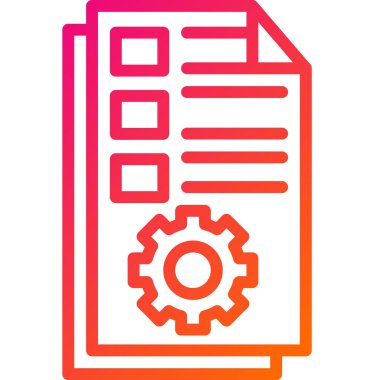 Kontrat Yönetimi Vektör Simgesi Tasarım İllüstrasyonu